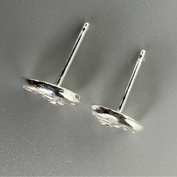 Sterling Silver CZ Sea Shell Earring - Picture 6 of 12